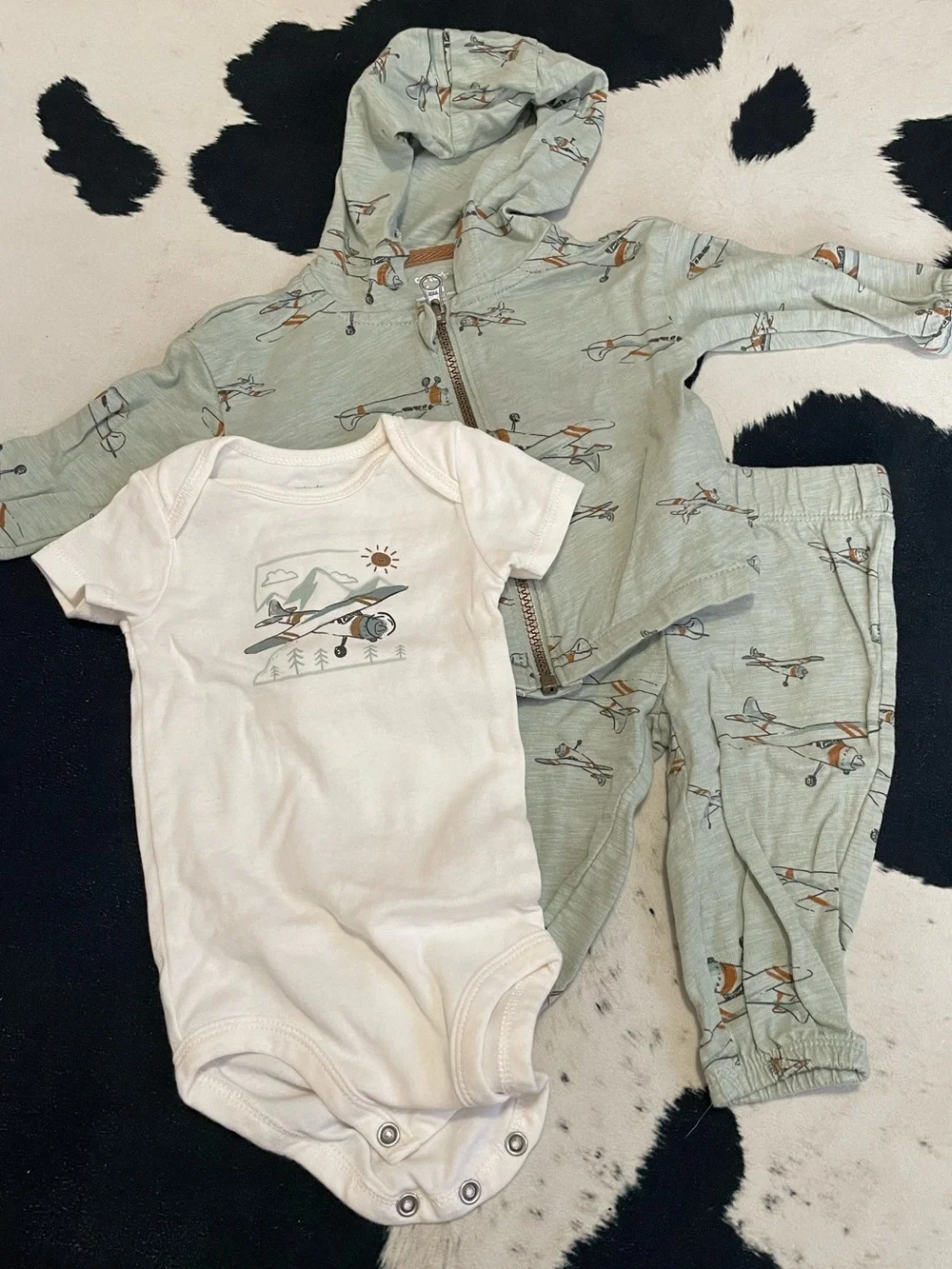 2/$12 Carters Airplane Outfit